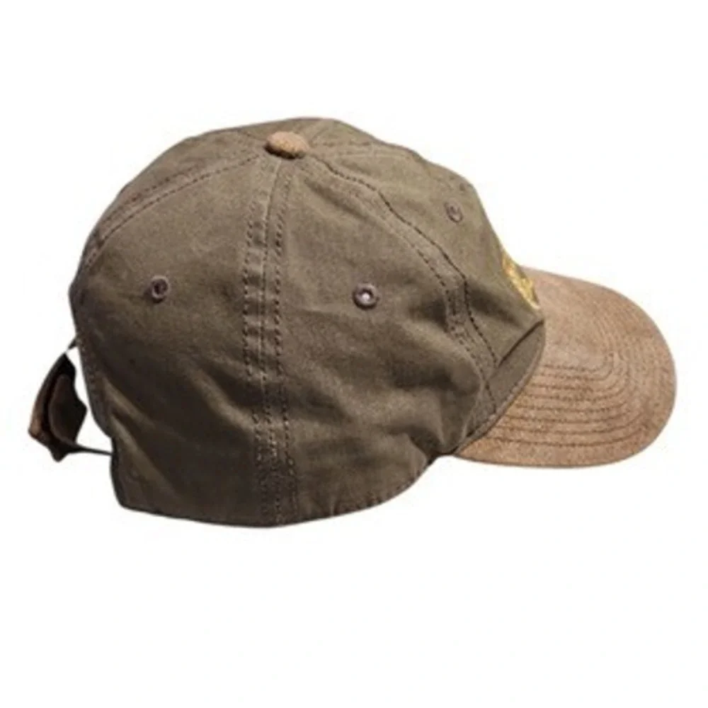 Bass Pro‎ Shops Men Olive Green Tan Two Tone Adjustable Fishing Logo Dad Hat